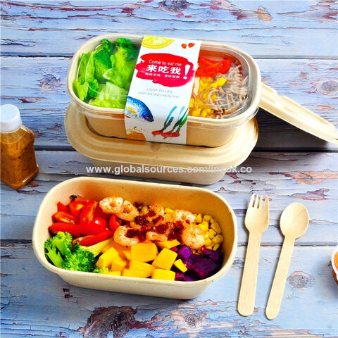 Restaurante de comida para llevar biodegradables desechables envases de  alimentos - China Contenedor de alimentos y Placa desechable precio
