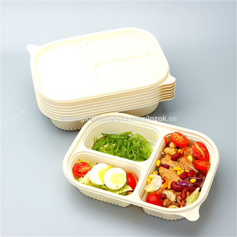Takeaway Food Container Disposable Corn Starch Plastic Bento Lunch Box