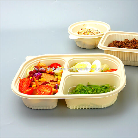 Buy Wholesale China Disposable Plastic Compartment Takeaway Food Container  & Disposable Food Container at USD 0.045
