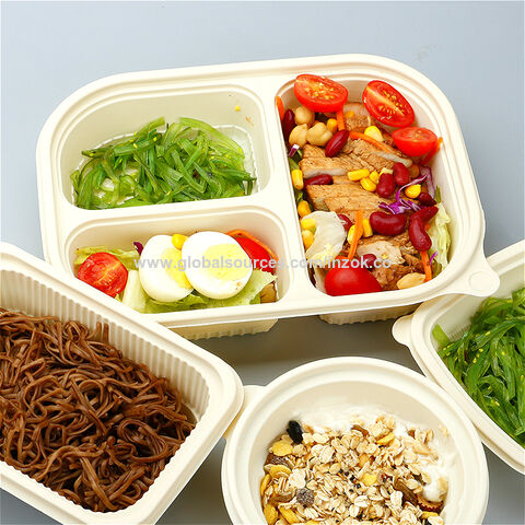 Disposable Food Containers Fast Meal Tray Biodegradable Lunch Box