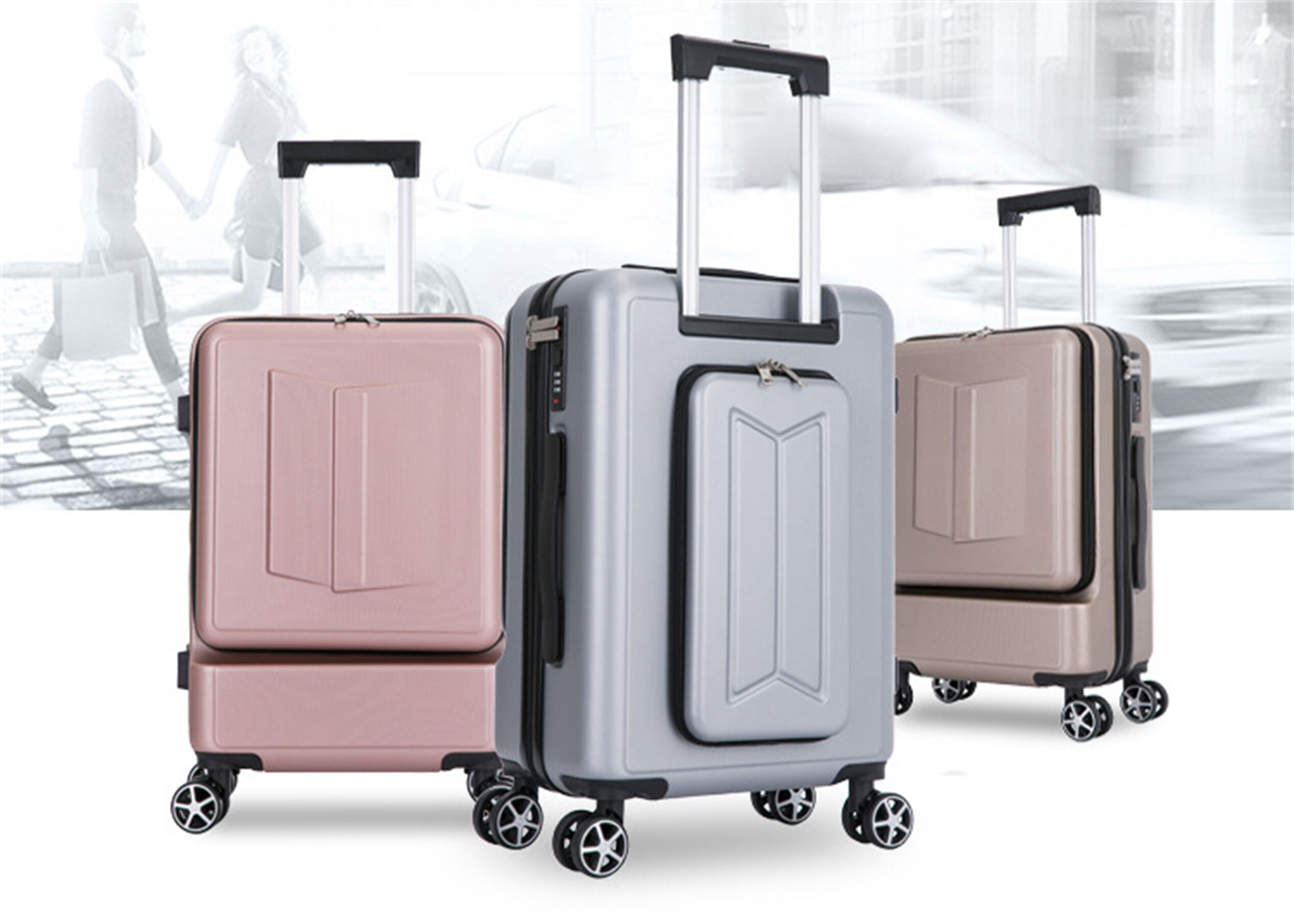 Nueva maleta de viaje de aluminio de lujo, carrito de cabina, bolsa de  equipaje con ruedas