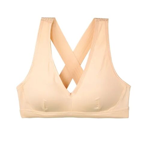 Seamless Bra Wireless V-Neck Sleep Bra One-Piece Ice Silk