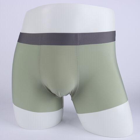 Men's Sheer Underwear Traceless Ice Silk Boxer Ultra-thin Sexy Briefs 3 Pack