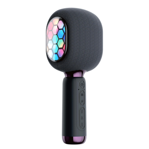 Micrófono inalámbrico Bluetooth con luz led Fiesta familiar Fiesta de  cumpleaños Micrófono Canto