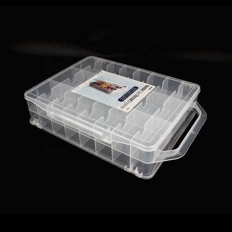 29537 46 Grids Sewing Organizer Double Sided Thread Storage Box Portable Clear  Plastic Organizer Box For Embroidery And - Buy China Wholesale Thread Box  Storage $2.95