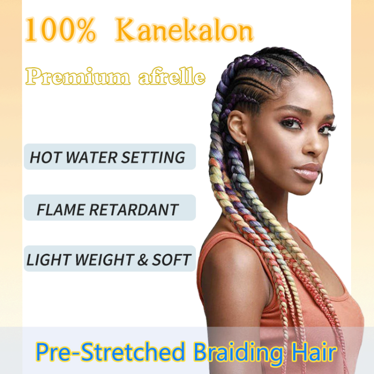 Premium Kanekalon Fiber Pre Stretched Ez Braiding Hair Extensions