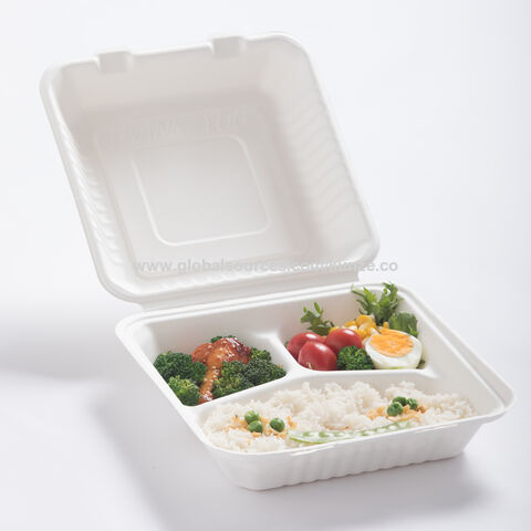 1set Snack Containers with knife and fork, 3 Compartments Bento