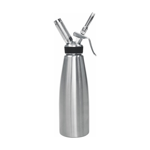 GreatWhip Aluminum Cream Maker with 3 Stainless Steel Nozzles & Cleaning  Brush Whipped Cream Dispenser 1 Pint Large Capacity 500ml Cream Whipper