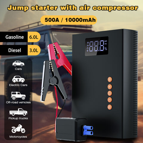 Buy Wholesale China Multi-function Starting Device Power Pack 10000mah  Emergency Tool Portable Car Jump Starter With Air Compressor & Jump Starter  at USD 51.5
