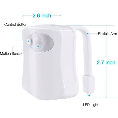 Acheter Veilleuse automatique pour cuvette de toilette à LED 8 couleurs  avec détection de mouvement