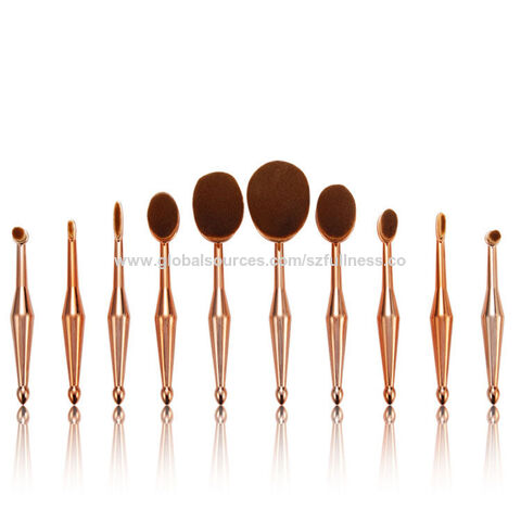 Buy Wholesale China Rose Gold 10-piece Multipurpose Latest Design Tooth  Brush-shaped Oval Makeup Brush Set & Oval Makeup Brush Set at USD 13.3