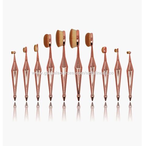 Buy Wholesale China Rose Gold 10-piece Multipurpose Latest Design Tooth  Brush-shaped Oval Makeup Brush Set & Oval Makeup Brush Set at USD 13.3