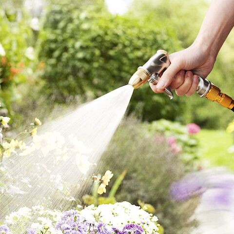 Pulverizador de jardín, rociador en césped y jardín, pulverizador de bomba  de presión manual, boquilla de latón ajustable, para plantas, detalles y