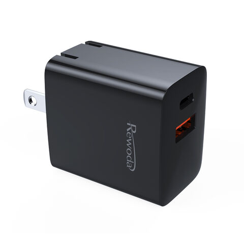 Contact Cargador de Coche 20W Quick Charge 3.0 Multipuerto USB-C y USB-A  Negro