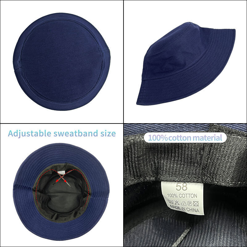 Buy Wholesale China Custom Solid Printed All Cotton Bucket Hats Wholesale Embroidered Logo Wide