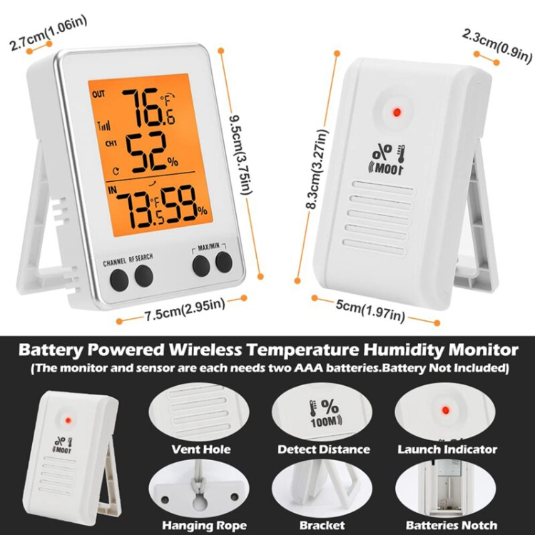 Buy Wholesale China New Indoor Outdoor Thermometer, Wireless Weather  Station Thermometer, Temperature Humidity Monitor Forecast Thermohygrometer  & Wireless Indoor Outdoor Thermo Hygrometer at USD 6.5