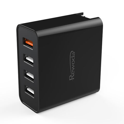 شاحن حائط USB بقوة 40 واط و4 منافذ، شاحن حائط USB متعدد المنافذ