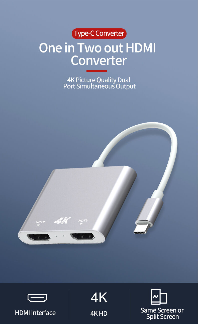 Buy Wholesale China Wholesale Usb C To Dual Hdmi Adapter Supports 4k60hz And Dual 4k30hz For