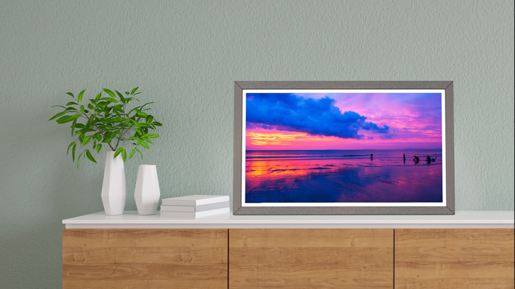 Wholesale 21.5 Inch Wifi Cloud Wooden Picture Frame& China Supplier ...