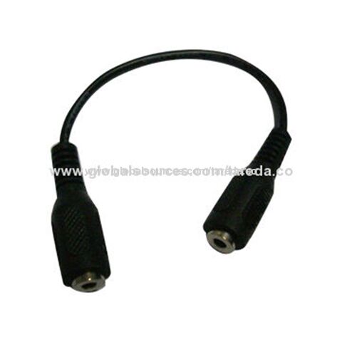 4 Pole Stereo 2.5mm Female to 3.5 mm Male Jack 90 Male To Female Audio  Adaptor Cable Cord