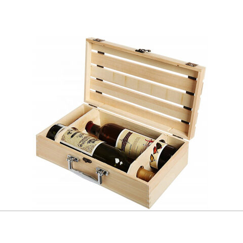 Buy Wholesale China Custom Pine Wood Wine Gift Boxes For 2 Bottle