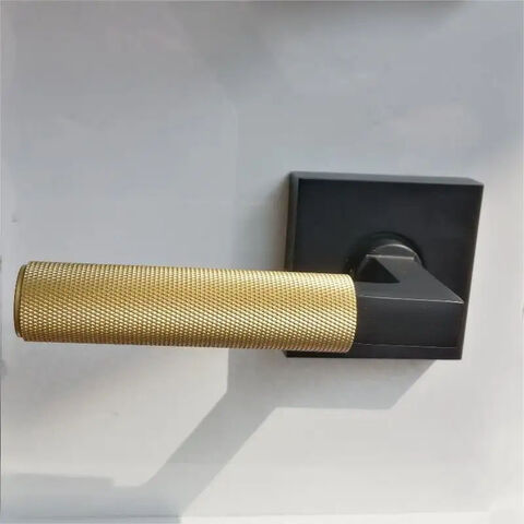 Emtek Select Straight Knurled Door Lever Set with L-Square Stem