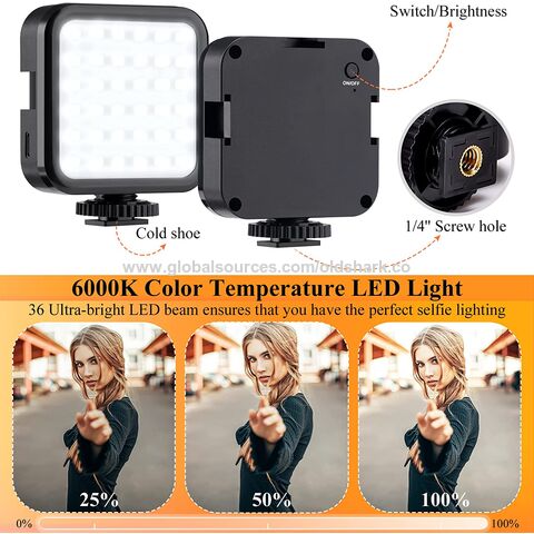 Anillo de luz led de 6 pulgadas con trípode para video y maquillaje  , Mini Luz led para cámara con soporte para teléfono celular,  lámpara led