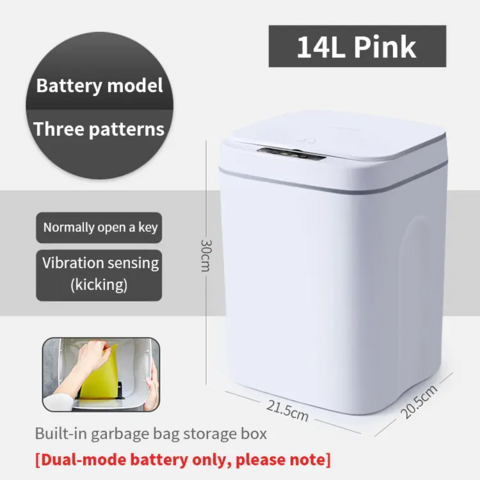 Smart Sensor USB Trash Can Home Intelligent Waste Bin Rubbish