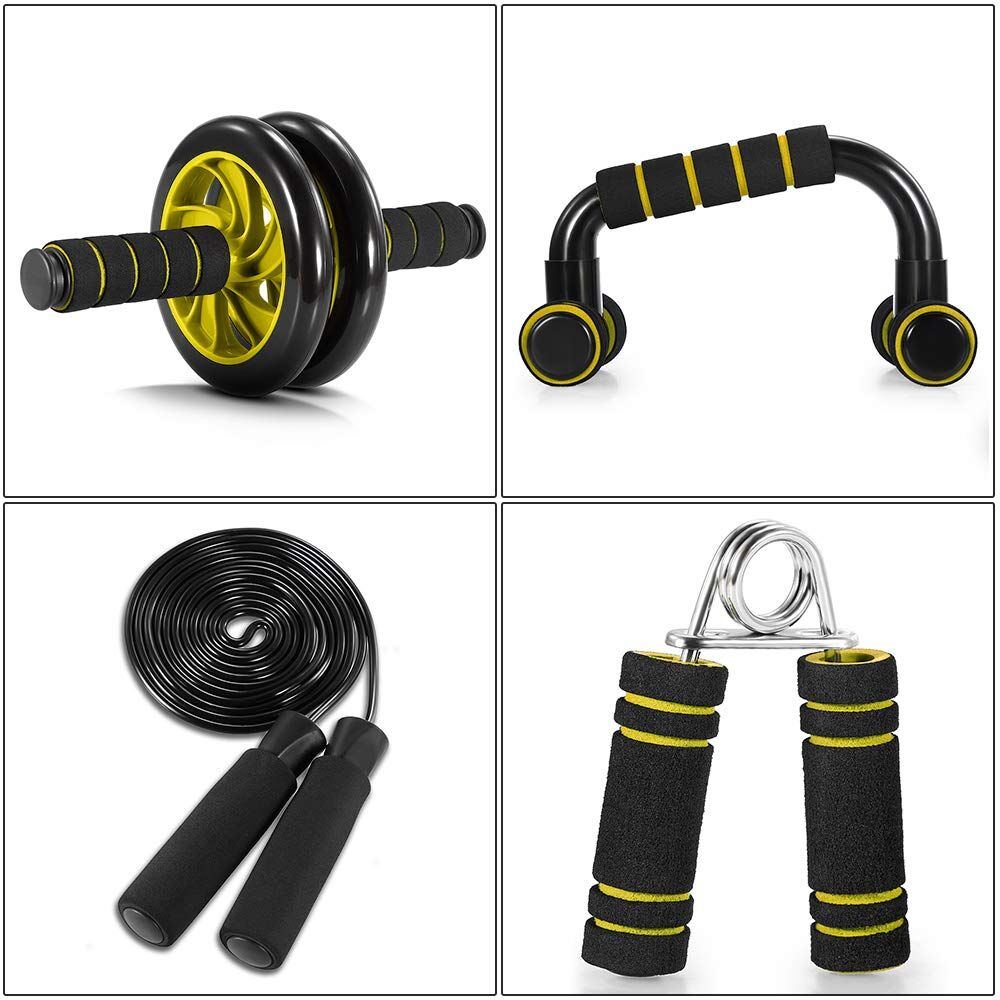 Dumbbell Set 5-in-1 AB Wheel Roller Kit-Home Gym Workout Abdominal