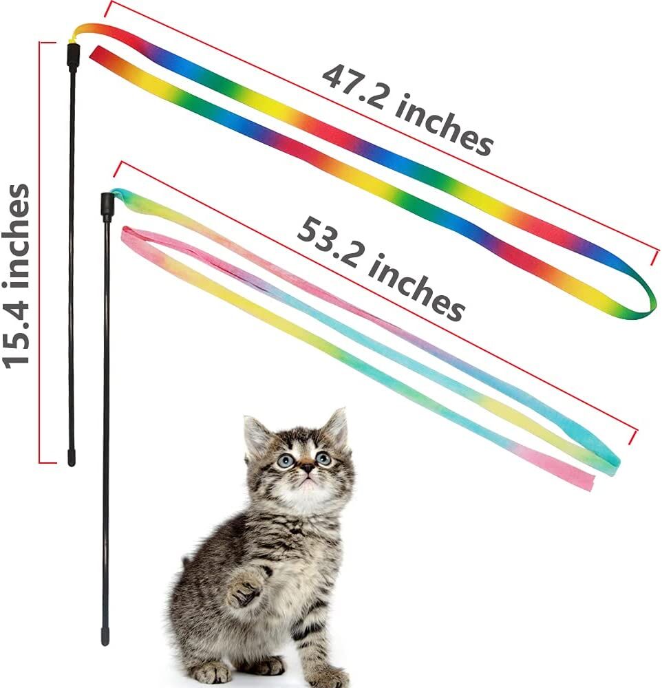 Buy Wholesale China Interactive Cat Rainbow Wand Toys Pet Cat Teaser
