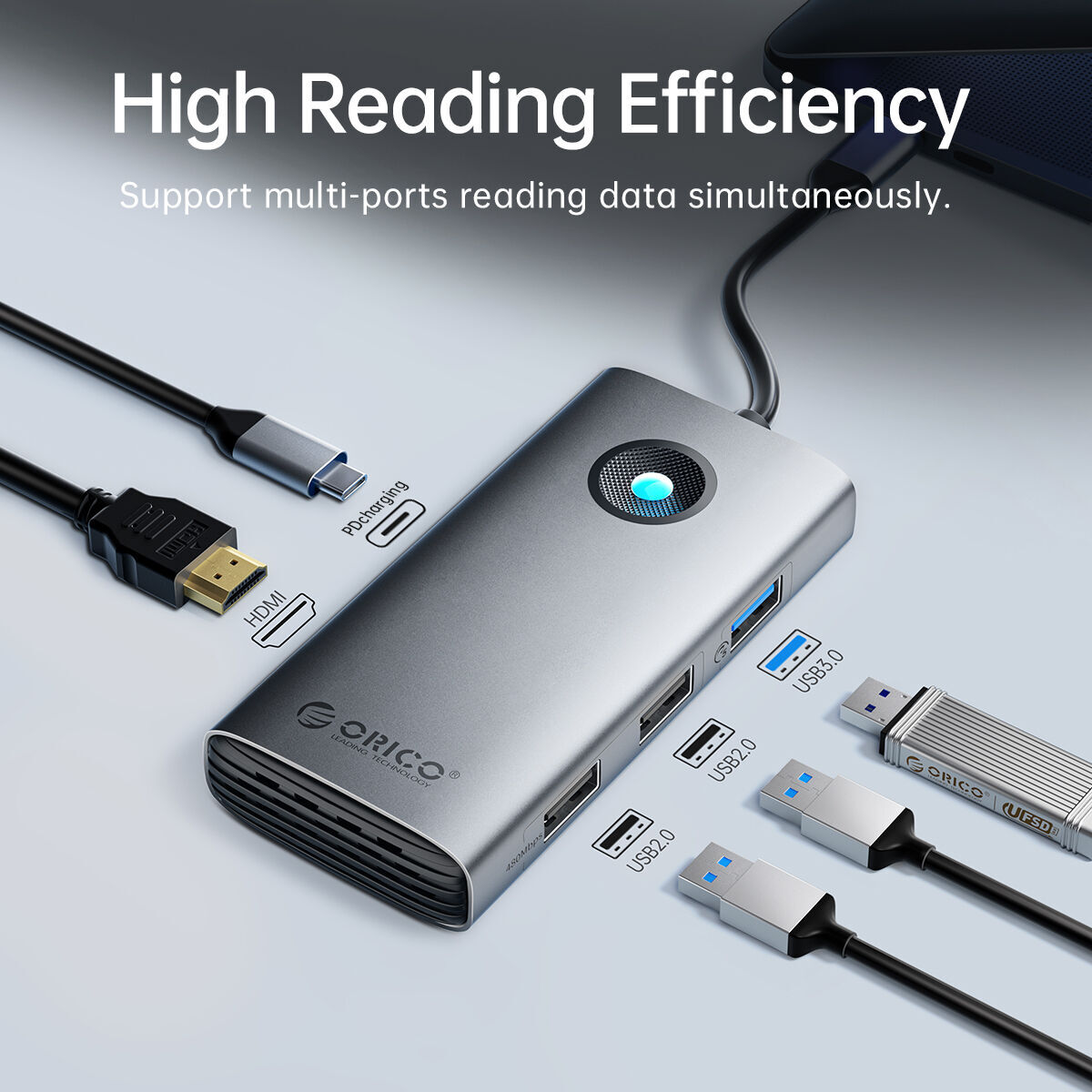 Adaptateur Multiport USB-C - Hub HDMI/PD - Adaptateurs Multiports