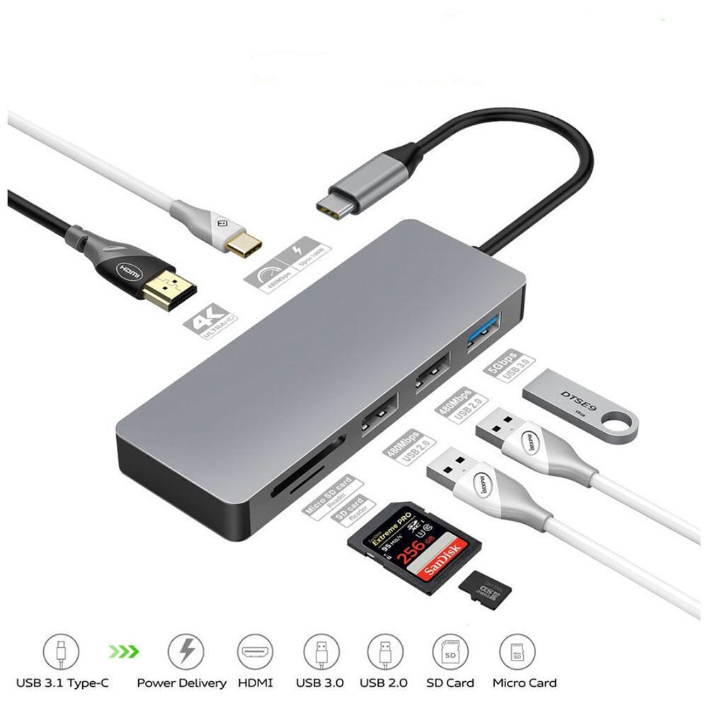 Buy Wholesale China Usb C Hub To Hdmi Multiport Usb C Dongle Adapter 7 ...