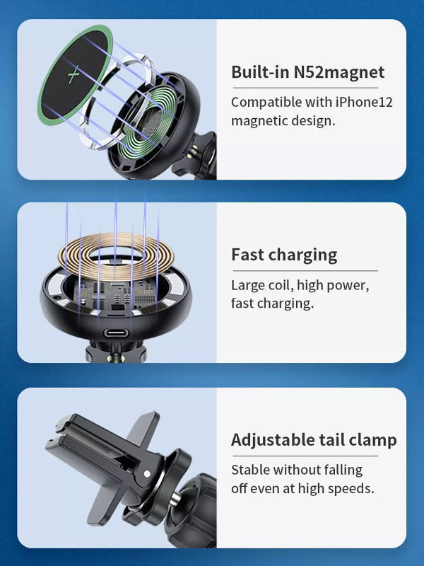 Buy Wholesale China Wireless Charging Car Mounts Wireless Car Charger 15w Universal Fast ...