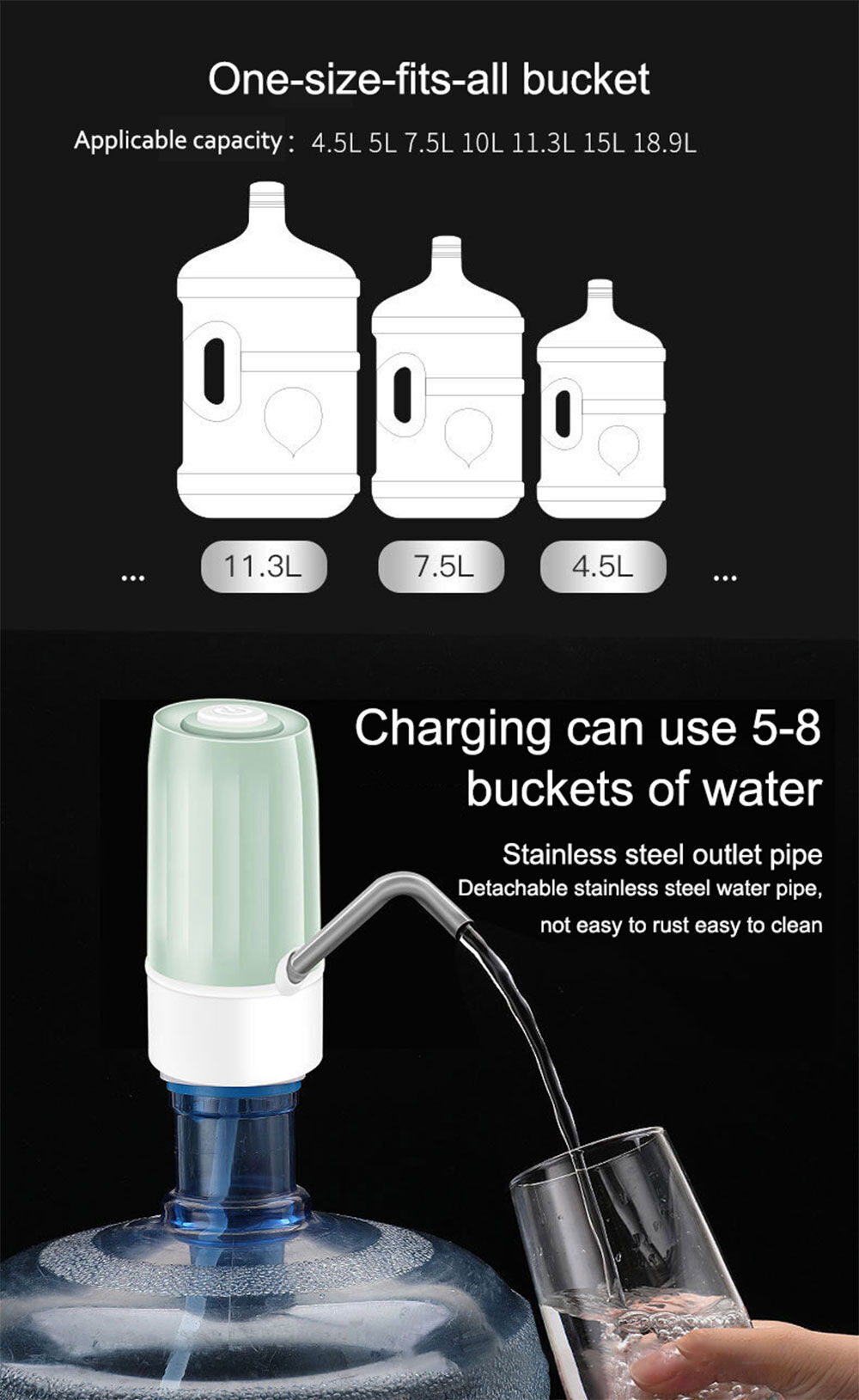 Buy Wholesale China Automatic Rechargeable Electric Portable Water  Dispenser Pump & Automatic Water Dispenser Pump at USD 2