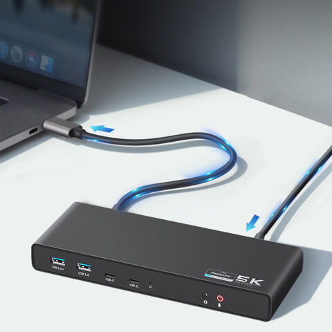 Prix usine OEM/ODM USB Type C 5K / Double 4K Station d'accueil universelle avec alimentation 65W