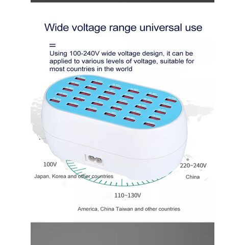 Estación De Carga / Cargador Múltiple USB 30 Puertos 180W – 36A