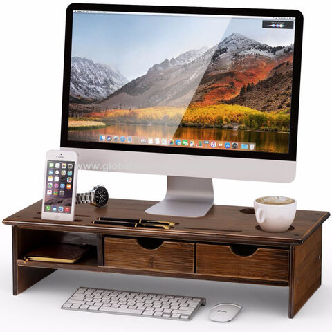 Factory Manufacture Customized Modern Home Office Furniture Portable Wooden  Computer Monitor Laptop Desk Monitor Riser Stand with Angled Feet - China  Monitor Stand, Laptop Stand