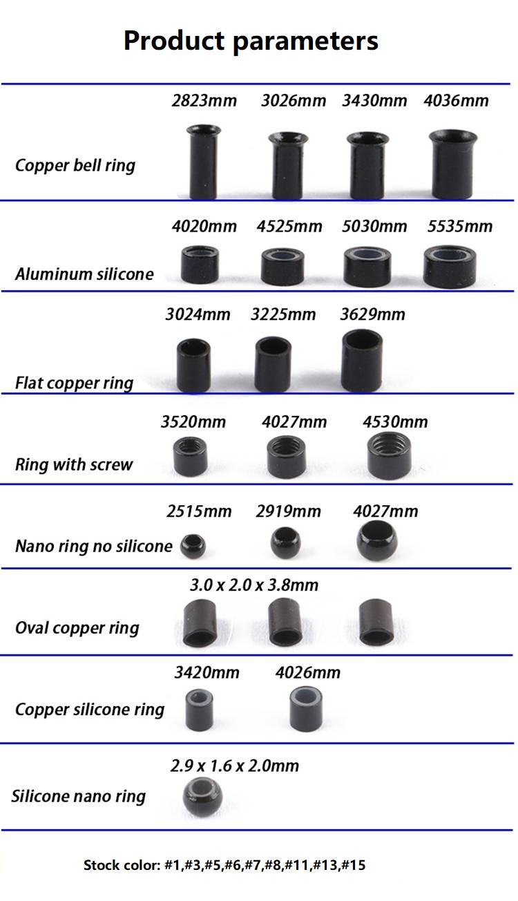 Xianniao 1000 Pieces 4mm 4.5mm 5mm 5.5mm Silicone Lined Micro Rings ...