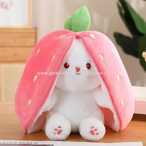 Marionnette personnalisée, Lapin Fraise