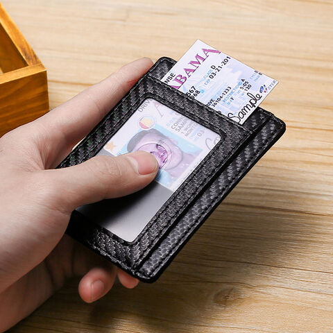 Buy Wholesale China Oem Custom Men Genuine Leather Minimalist Ultra Slim  Card Holder Wallet Rfid Front Pocket Wallet For Man & Card Wallets at USD  2.5