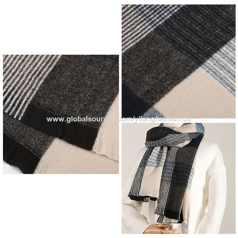 Cozy Plaid Chunky Fluffy Thermal Oversize Manufacturer Knit Custom Logo All  Color Scarf with Tassel - China Plaid Pattern Scarves Shawls and Custom  Color price