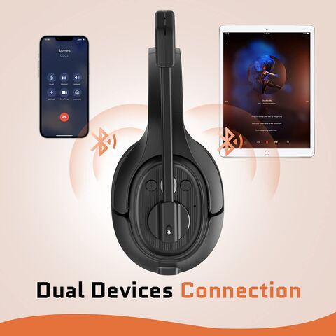 Trucker - Auriculares Bluetooth inalámbricos con dongle USB para PC,  micrófono con cancelación de ruido ambiental (ENC), alcance inalámbrico de  99