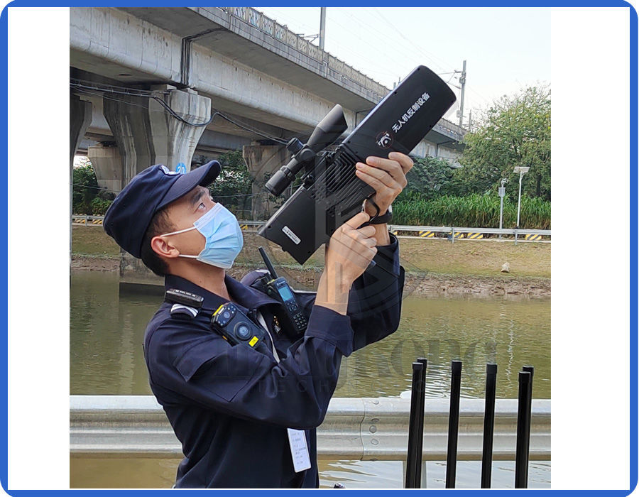 High Power Portable Drone Jammer Gun With Directional Antenna Anti Uav ...