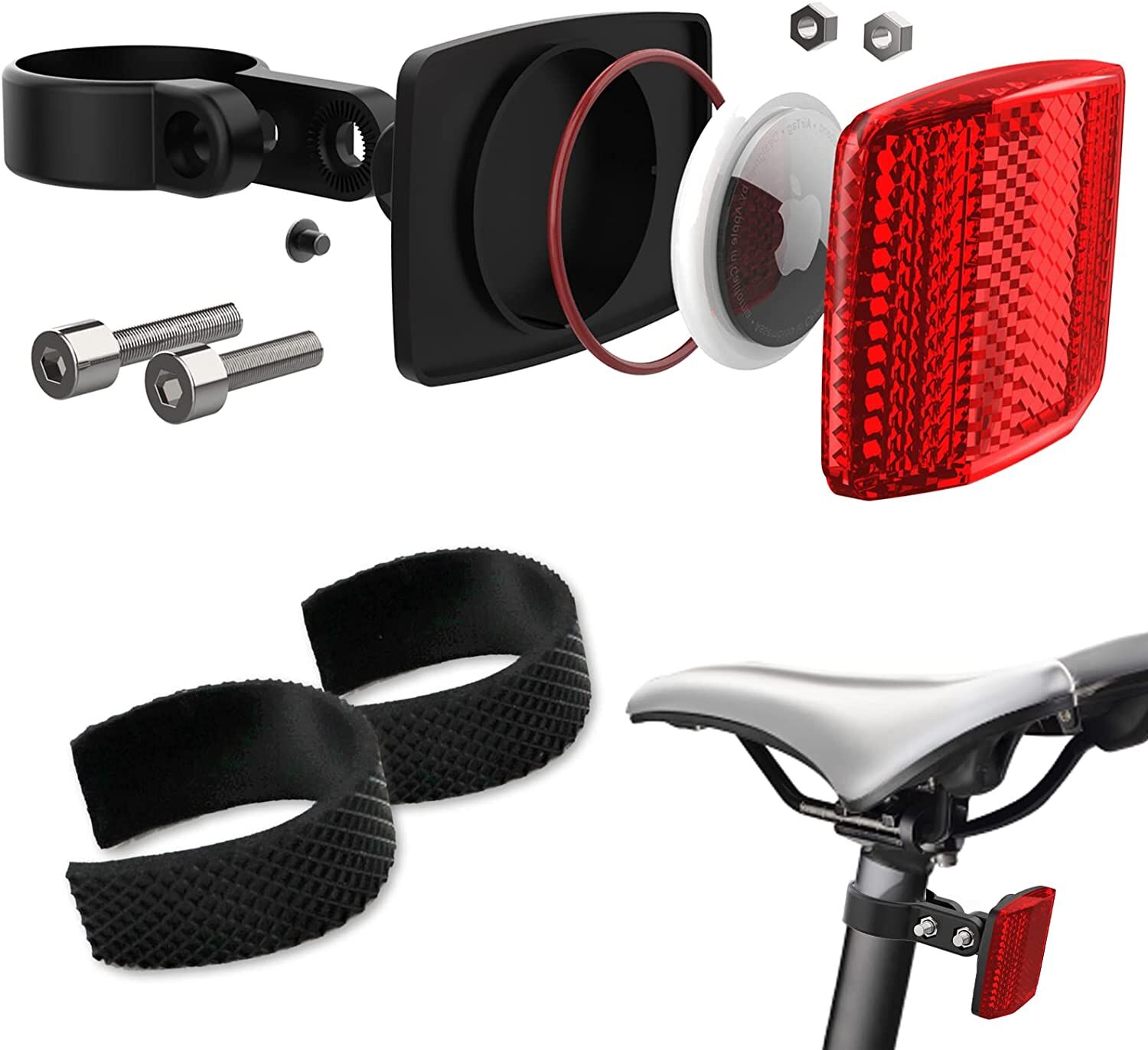 Étui de support de localisation de vélo antivol, housse de protection AirTag,  traqueur de vélo Apple, accessoires AirTag - AliExpress
