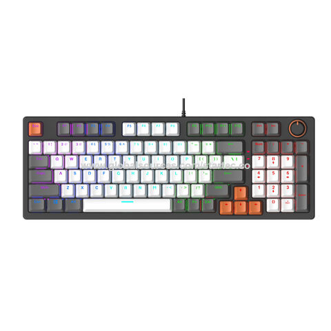 Clavier Gamer Mécanique Compact Rétro-éclairé Arc-en-ciel LED Clavier pour  Joueurs Blanc - Clavier - Achat & prix