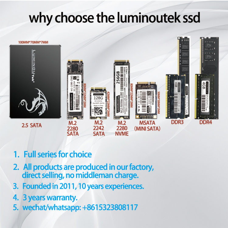 Luminoutek Hard Drive 128gb Ssd Custom Hdd External Oem Logo Solid