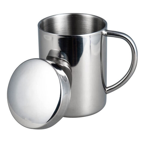 1pc Outdoor Camping Coffee Cup, 304 Stainless Steel 300ml Portable