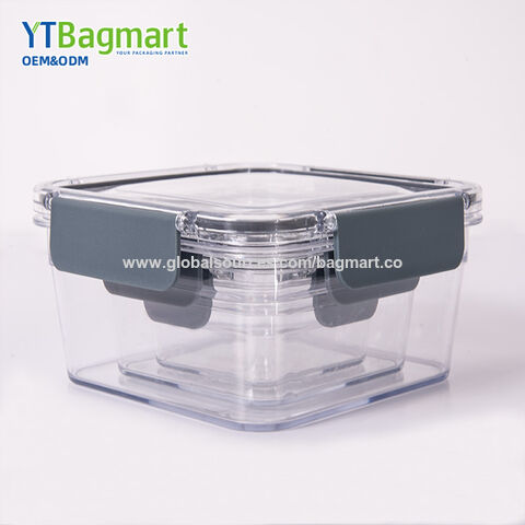 Conjunto de recipientes herméticos de plástico Tritan transparente para armazenamento de alimentos na cozinha, recipientes para preparação de refeições com tampas