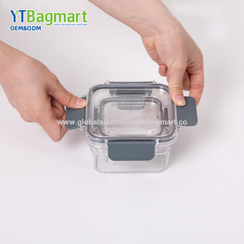 Conjunto de recipientes herméticos de plástico Tritan transparente para armazenamento de alimentos na cozinha, recipientes para preparação de refeições com tampas