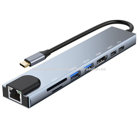 Adaptateur USB-C Vers Ethernet, En Aluminium, Gigabit, Pour Ordinateur  Portable MacBook Pro, 1000/100Mbps, USB Lan, Carte Réseau RJ45 - Baseus